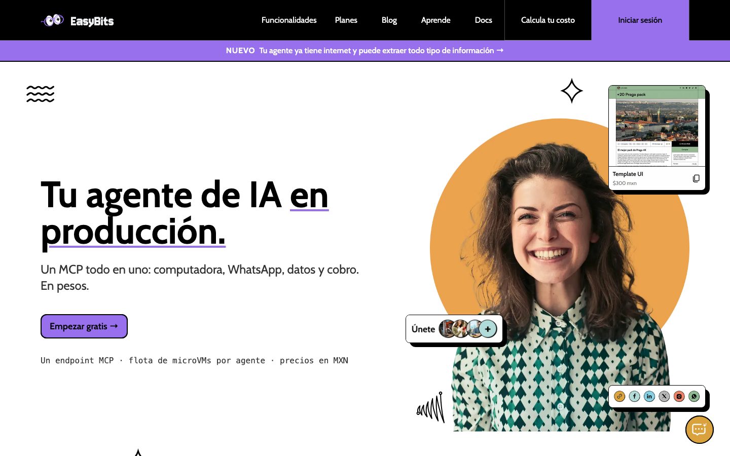 Easybits: un endpoint MCP, una flota de microVMs por agente